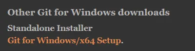 Download for Git Windows installer