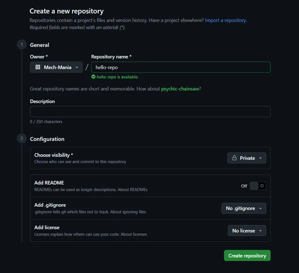 Create Repo