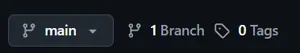 Navigate GitHub to find branch menu